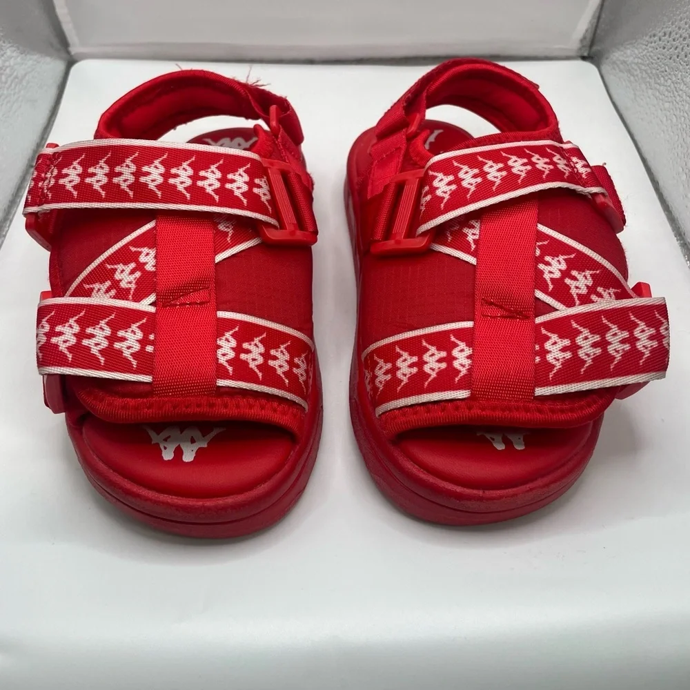 (S4) Kappa‎ Banda Kids unisex Red sandals slip-on shoes size 11/12